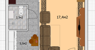 1-к. квартира, 30&nbsp;м²