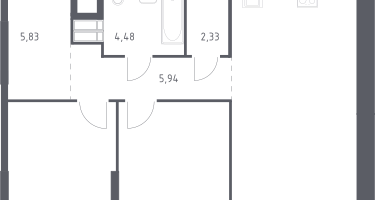 2-к. квартира, 66&nbsp;м²