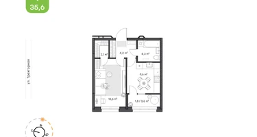 1-к. квартира, 35&nbsp;м²