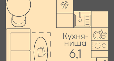 Студия, 22 м²