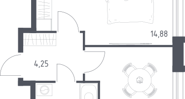 1-к. квартира, 32&nbsp;м²