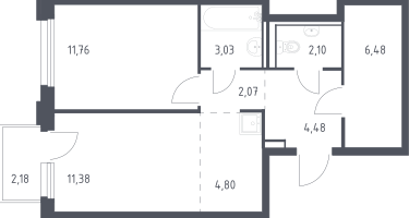 Студия, 45&nbsp;м²