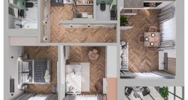 2-к. квартира, 63&nbsp;м²