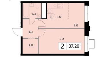 Студия, 37&nbsp;м²