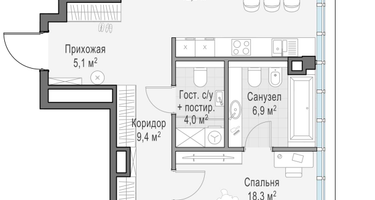 2-к. квартира, 118&nbsp;м²