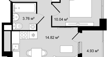 1-к. квартира, 36&nbsp;м²