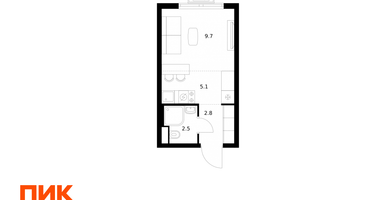 Студия, 20 м²
