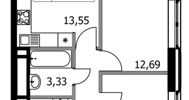 2-к. квартира, 48&nbsp;м²