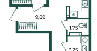2-к. квартира, 59&nbsp;м²