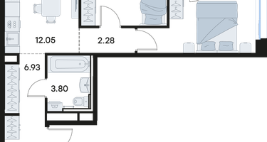 2-к. квартира, 49 м²