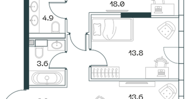 3-к. квартира, 70&nbsp;м²