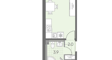 Студия, 24 м²