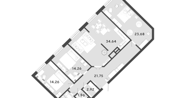 3-к. квартира, 118&nbsp;м²