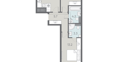 2-к. квартира, 55 м²