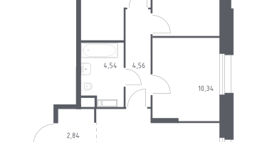 3-к. квартира, 64&nbsp;м²