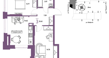 3-к. квартира, 53 м²