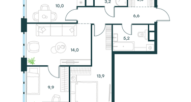 3-к. квартира, 65&nbsp;м²
