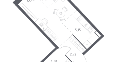 Студия, 28&nbsp;м²
