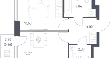 1-к. квартира, 32&nbsp;м²