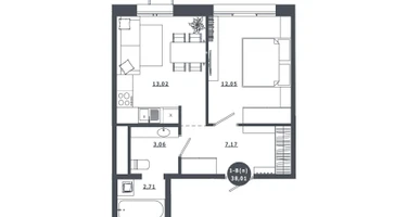 1-к. квартира, 37&nbsp;м²