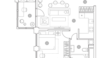 2-к. квартира, 46&nbsp;м²