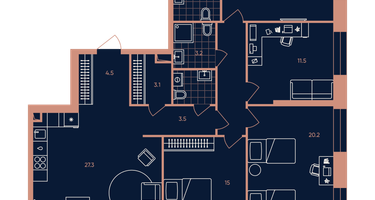 5-к. квартира, 117 м²