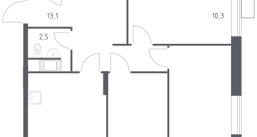 3-к. квартира, 64&nbsp;м²