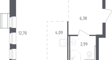 Студия, 26&nbsp;м²