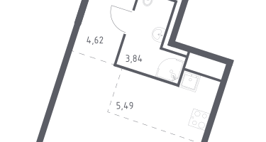 Студия, 24&nbsp;м²
