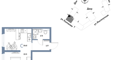 Студия, 30 м²