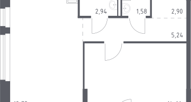 1-к. квартира, 47&nbsp;м²