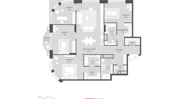 4-к. квартира, 178&nbsp;м²