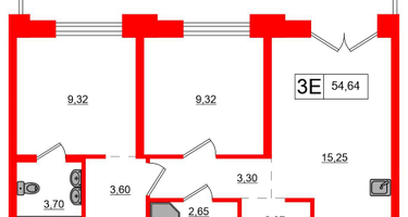 2-к. квартира, 49 м²