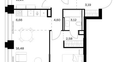 Студия, 67&nbsp;м²