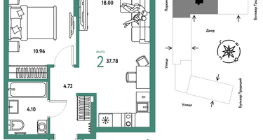 2-к. квартира, 37&nbsp;м²