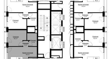 1-к. квартира, 37&nbsp;м²