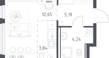 Студия, 25&nbsp;м²