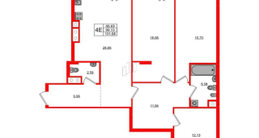 3-к. квартира, 101&nbsp;м²