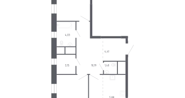 Студия, 69&nbsp;м²