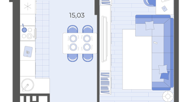 1-к. квартира, 45&nbsp;м²