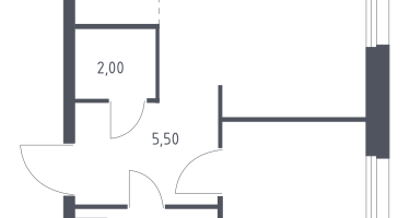 Студия, 38&nbsp;м²