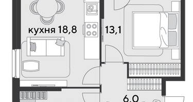 2-к. квартира, 62&nbsp;м²