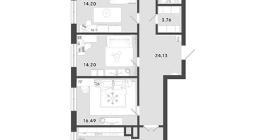 4-к. квартира, 123 м²