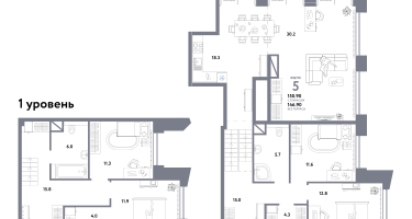 4-к. квартира, 150&nbsp;м²