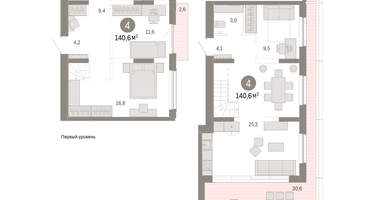 4-к. квартира, 141&nbsp;м²