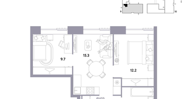 3-к. квартира, 48 м²