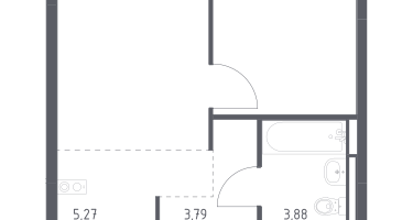 Студия, 34&nbsp;м²