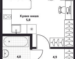 1-к. квартира, 30&nbsp;м²
