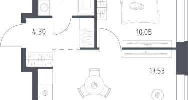 1-к. квартира, 35&nbsp;м²