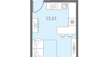 Студия, 21&nbsp;м²